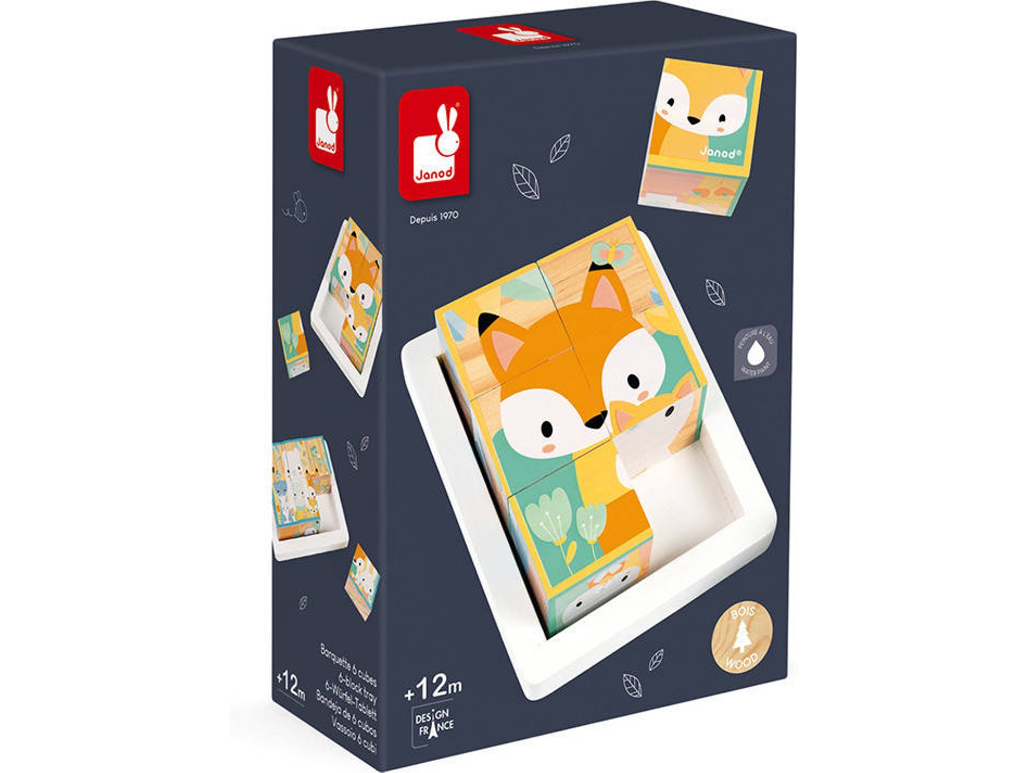Puzzle JANOD Bandeja de 6 Cubos