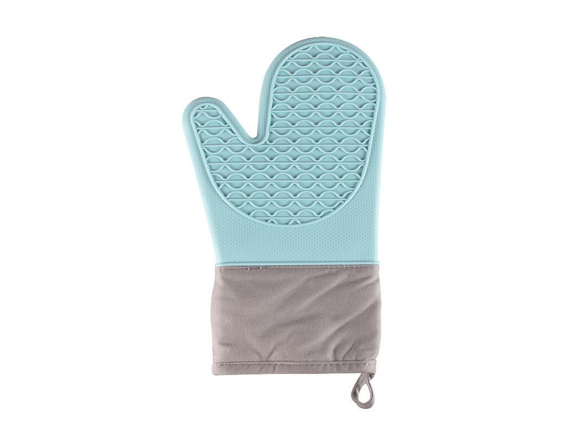 2026-42075-guante De Silicona Grueso De Algodón Estilo Corto Para Horno Microondas Azul Resistente Al Calor Antideslizante