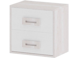Mesita de Noche MUEBLAM Artic Nieve Melamina (43x42x28 cm)