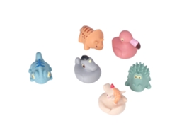 Dan26-6 Pcs Bloques Suaves De Construcción Para Bebés, Juguetes Educativos Sensoriales Animales Para Masticar, Apilar Y Apretar