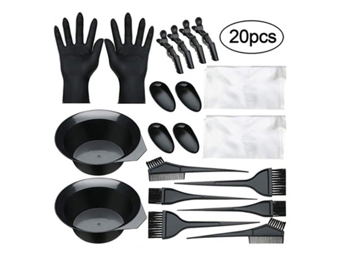 Kit de coloración capilar DIY, herramientas reutilizables para teñir el cabello en salones de belleza, incluye aplicador de tinte y recipiente para rociar.