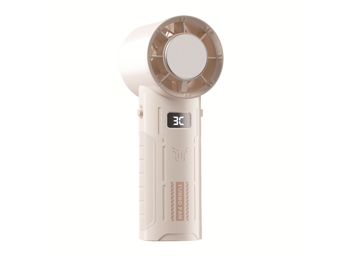 Ventilador portátil de 2000 mAh con bolsa de hielo, compacto y portátil, con alimentación USB y potente flujo de aire (blanco)