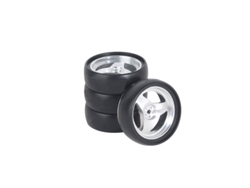 Plata C4pcs Ldrc Ld1801-1804 1/18 Piezas Mejoradas Neumáticos Drift Llantas Metal/neumáticos Carreras Repuestos