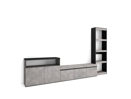 Muebles de Salón para TV 310x186x35cm Para TV hasta 65 Mueble Televisión Cemento