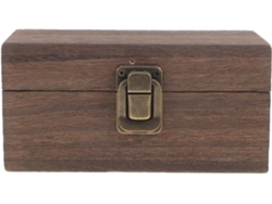 Madera Joyas Collares Ligera Portátil Delicado Estilo Retro Ideal Tocador Práctica Almacenamiento Caja Tapa