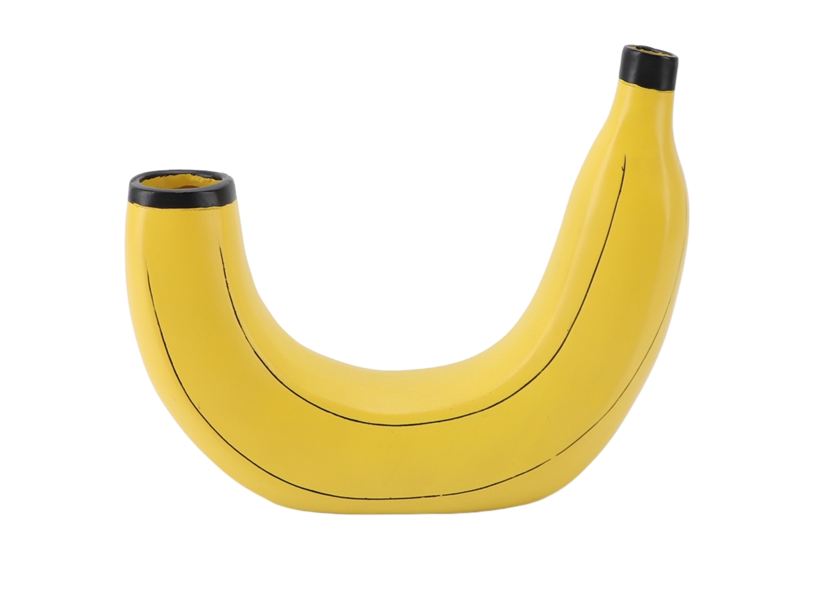 Jarrón decorativo de resina con forma de plátano de estilo moderno para el hogar.