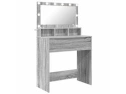 Mesas De Tocador | Mesa De Vestidor De Dormitorio Gris Sonoma 80 X 39,6 X 135 Cm