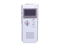Grabadora de voz digital para conferencias, reuniones y entrevistas. Mini dictáfono portátil de 32 GB con reproducción de cinta, USB y MP3 Yizhood (plateado).