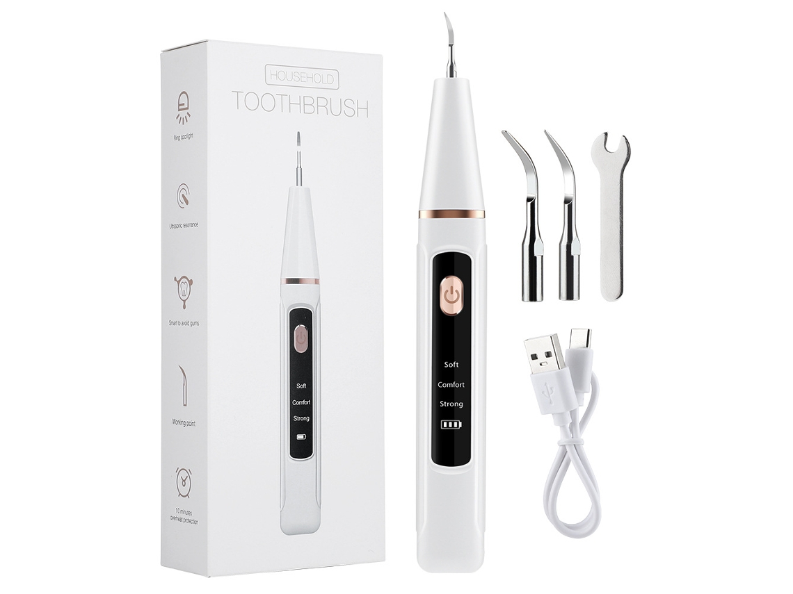 (blanco) Limpiador Dental Eléctrico Ultrasónico Ajustable De Tres Velocidades/dispositivo De Blanqueamiento Dental