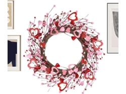 Corona De San Valentín | Bonito Panel Decorativo De Pared Con Forma De Corazón Para Fiestas |