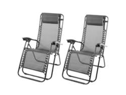 NAKLOE - Tumbona plegable - (Pack 2) - Tumbona - Tumbonas plegables - Tumbona plegable jardin - Tumbona plegables exterior - Silla tumbona plegable - Sillas portátiles - Tumbona con reposacabezas