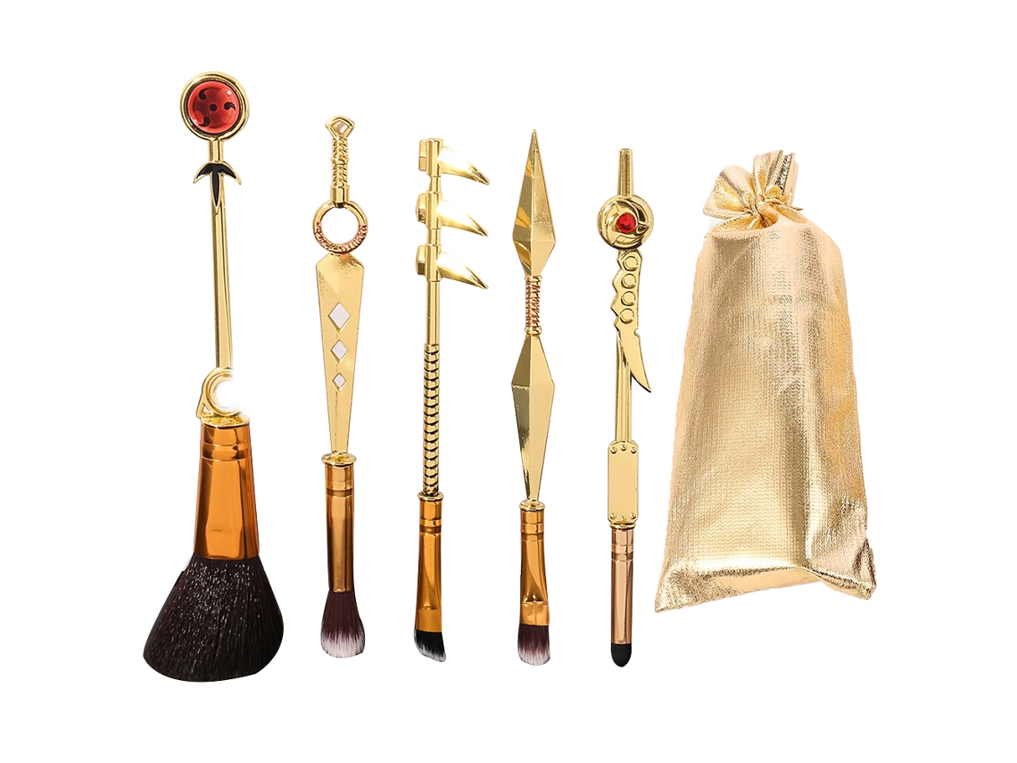 Set De 5 Brochas De Maquillaje De Anime Para Mujer Con Diseño Individual Y Material De Calidad.