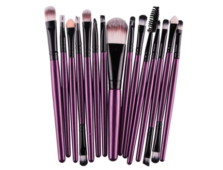 Brocha de Maquillaje VENIYSMLIS Vástago Morado Negro 15 Piezas