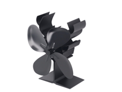 Ventilador Para Estufa De Leña Con 4 Aspas, Alimentado Por Calor, De Alto Volumen De Aire Y Bajo Nivel De Ruido.
