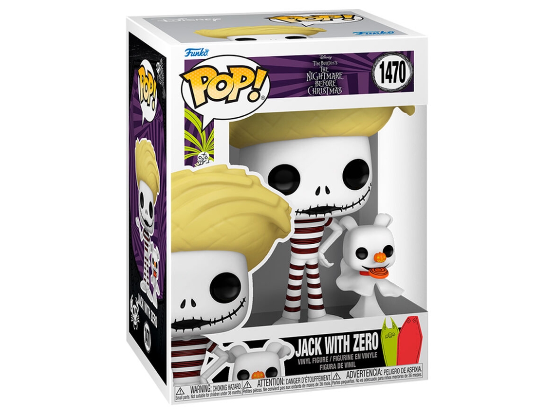 Figura Pop Disney Pesadilla antes de Navidad Jack con Zero B.active