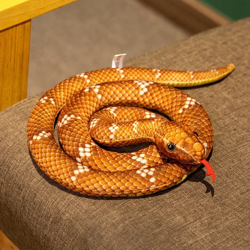 (marrón, 80 Cm) Peluche De Serpiente De Simulación Para Niños, Accesorio Para Bromas