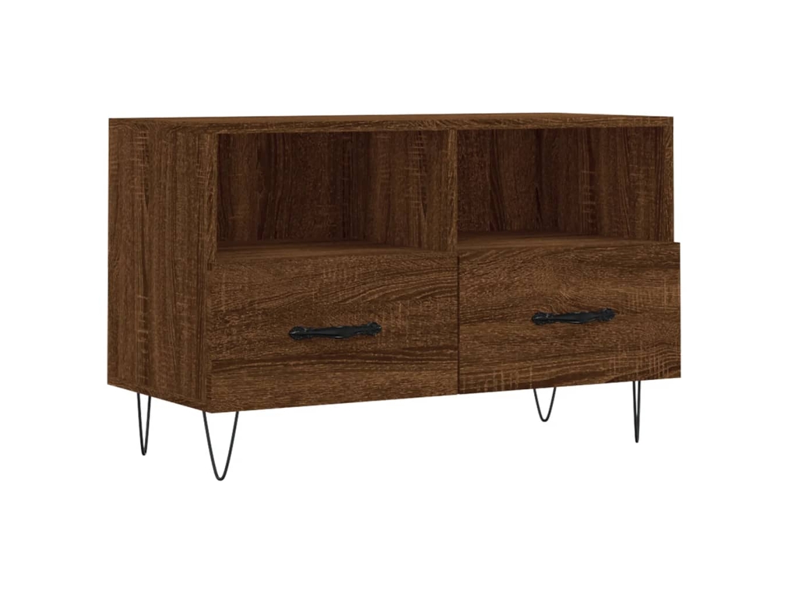 Maison Exclusive - Mueble Para Tv Madera Contrachapada Roble Marrón 80x36x50 Cm