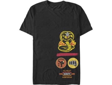 Camiseta Unisexo DEEPSTONE Dojo Logo Cobra Kai Negro (XXXL)