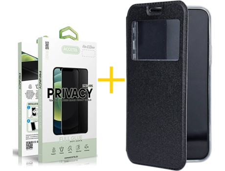 Carcasa + Protector de Pantalla para Samsung Galaxy S22 Plus 5G ACCETEL Negro