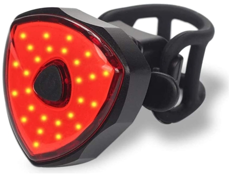 Juego de luces para bicicleta Super brillante Juego de luces para bicicleta Luz trasera para bicicleta con sensor de freno de bicicleta-Negro ENZONS