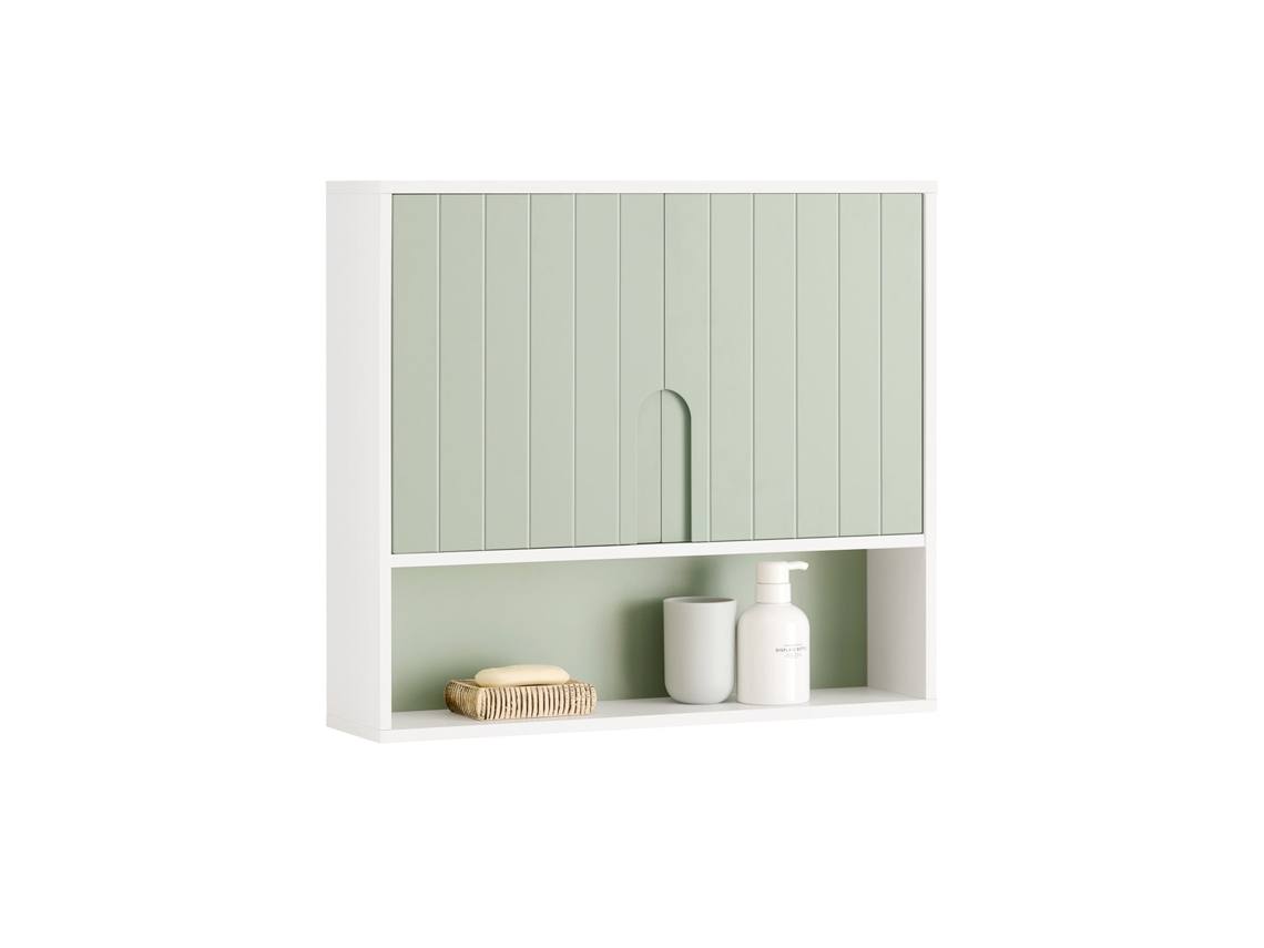SOBUY BZR140-GR Armario De Pared Para Baño Verde 60 X 15 X 54 Cm