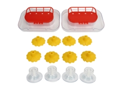2 Comederos Para Colibríes Para Ventana Con Tetinas De Plástico Para Jardín Exterior