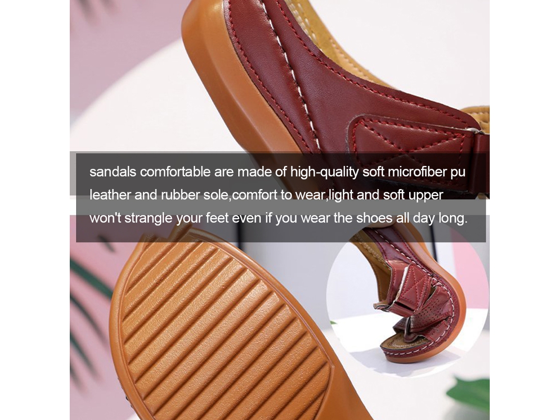 Sandalias De Plataforma Sin Cordones Para Mujer, Cómodas Sandalias De Verano Con Soporte Para Las Articulaciones, Sandalias De Playa.
