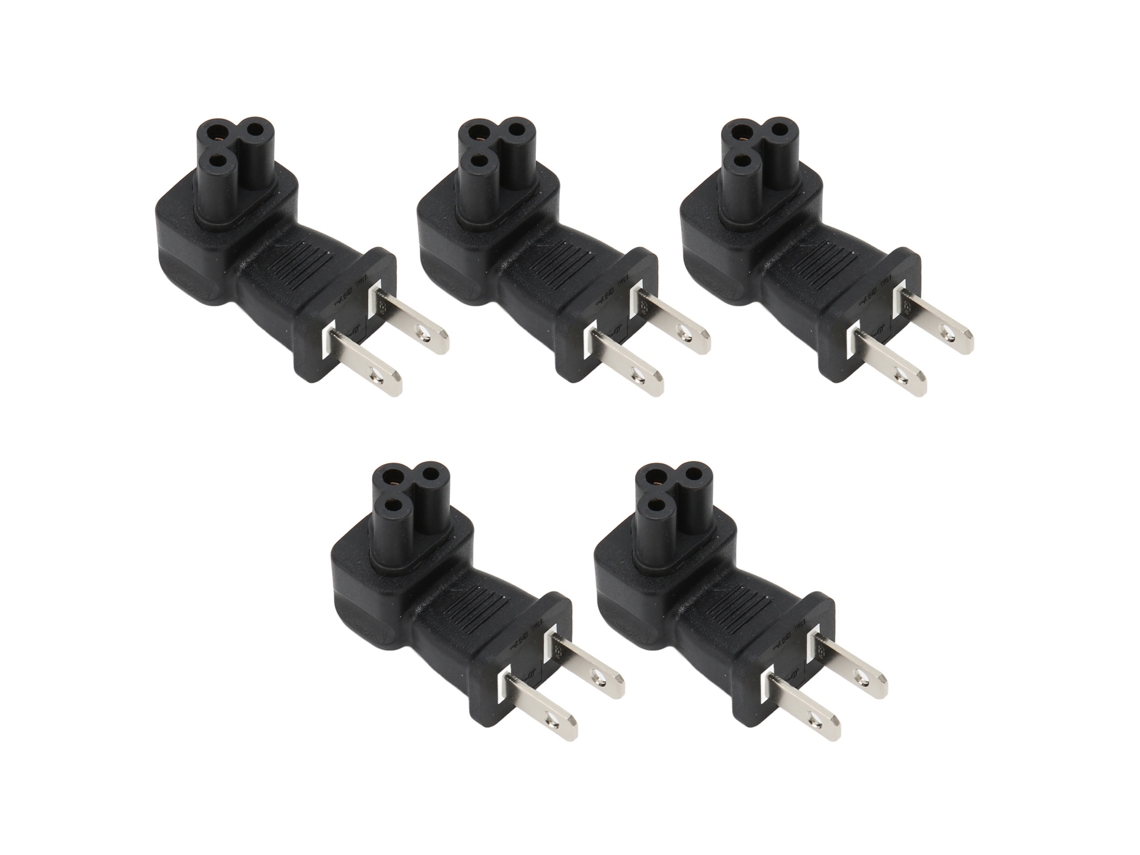 5 adaptadores de corriente Plug and Play Nema 1-15p a IEC320 C5 para portátiles