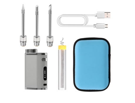 Soldador eléctrico portátil para exteriores de 1W-75W, Kit de pistola para soldar de soldadura inalámbrica recargable por USB, Mini puntas de repue...