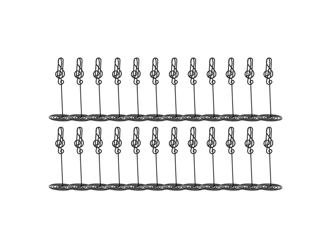 24 Piezas Portanúmeros De Mesa Acero Inoxidable Para Boda Clip Tarjeta Nombre Mesa Negro