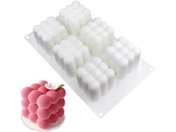 Conjunto de moldes de vela en forma de cubo mágico JEIIBRZUI de 6 cubos