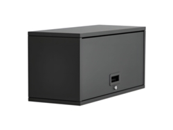 Armario de pared para taller Succebuy con puerta abatible, 770 x 305 x 356 mm, negro