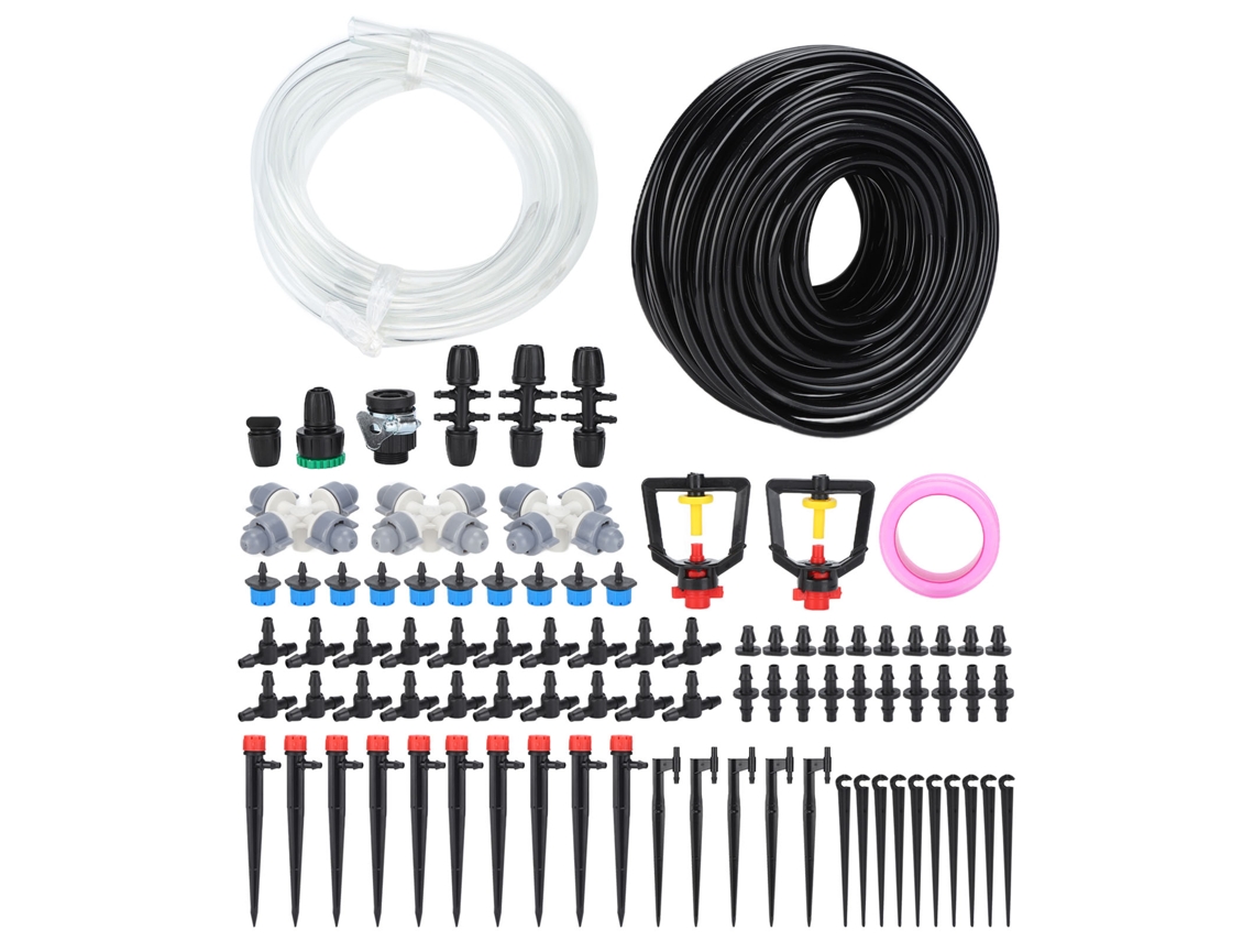 Kit De Riego Por Goteo De 30 M Con Manguera, Boquillas Y Conexiones Para Sistema De Riego Automático De Jardín.
