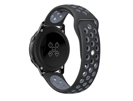 Correa de Silicona bicolor para Samsung Galaxy Watch Active - negro/gris