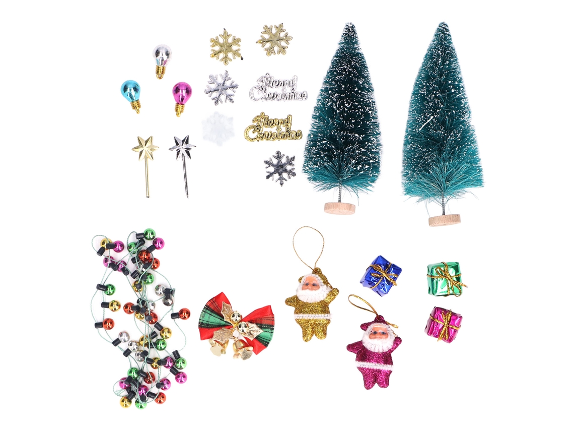 Dan26-árbol De Navidad Para Casa De Muñecas Diy Con Accesorios Miniatura, Artesanía Fina Y Apariencia Bonita