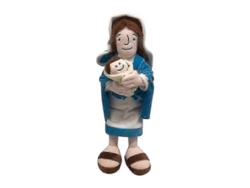Muñeco De Peluche De Jesucristo Y La Virgen María, Juguete Religioso, Regalo De Navidad Salvador