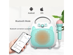 Reproductor de música Bluetooth para niños, máquina de karaoke, juguete Gusshious para niñas, color verde
