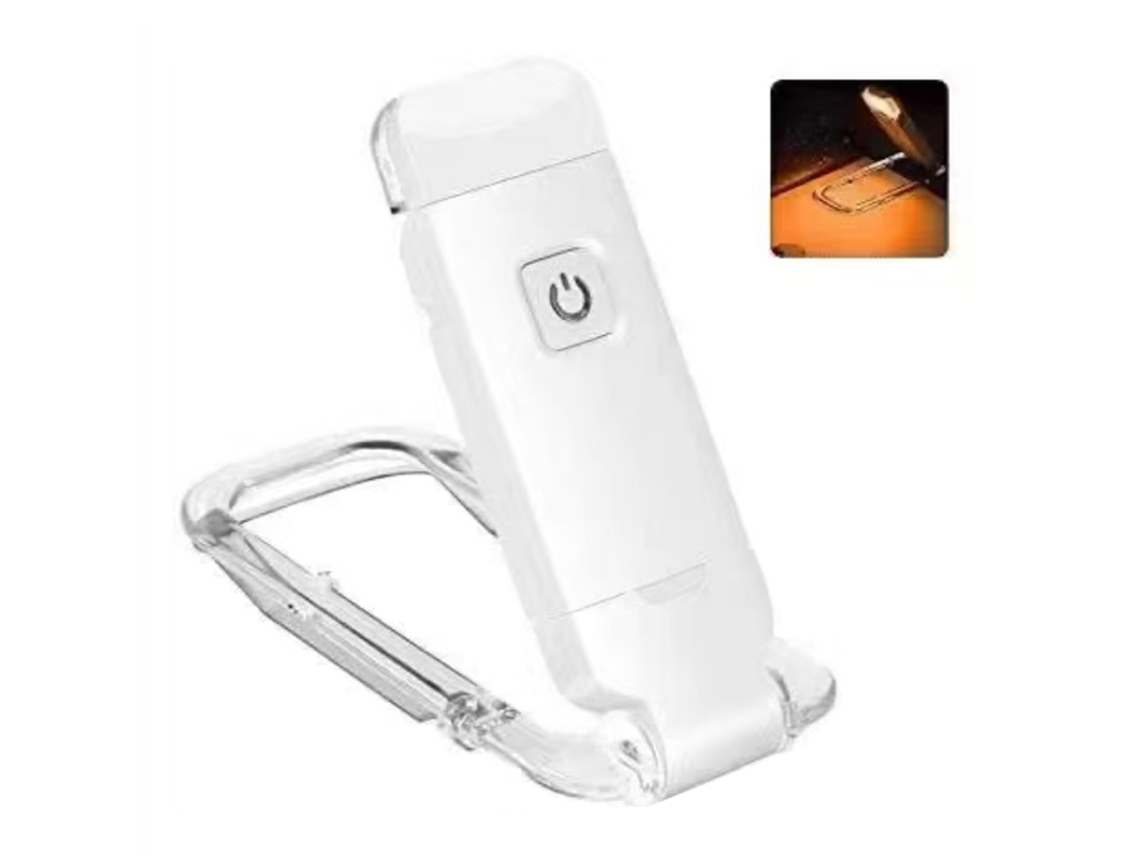 2026-luz De Lectura Clip Usb Recargable Luz Cálida Protección Ojos Mini Flexible Para Libros