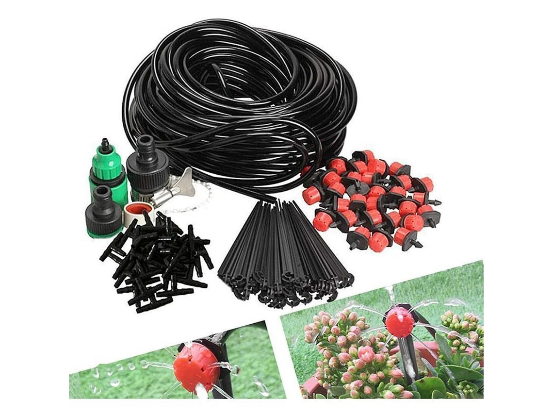Kit De Riego Por Goteo Automático De 25 M Para Jardines, Parterres Y Patios.