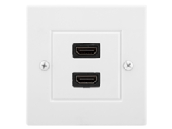 2026-placa De Pared Hdmi De Doble Puerto Blanco Para Hotel Hogar Oficina Edificio Estándar Ee.uu.