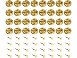 200 Alfinetes De Segurança Banhados A Ouro, Suportes De Alfinete De Metal