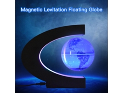Globo Magnético Flotante De 7,6 Cm Con Luz Led Y Base En Forma De C - Decoración De Mesa - Regalo Creativo