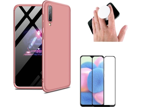 Carcasa, Protector y Popsocket Samsung A30s Slim armor 360º Rosa