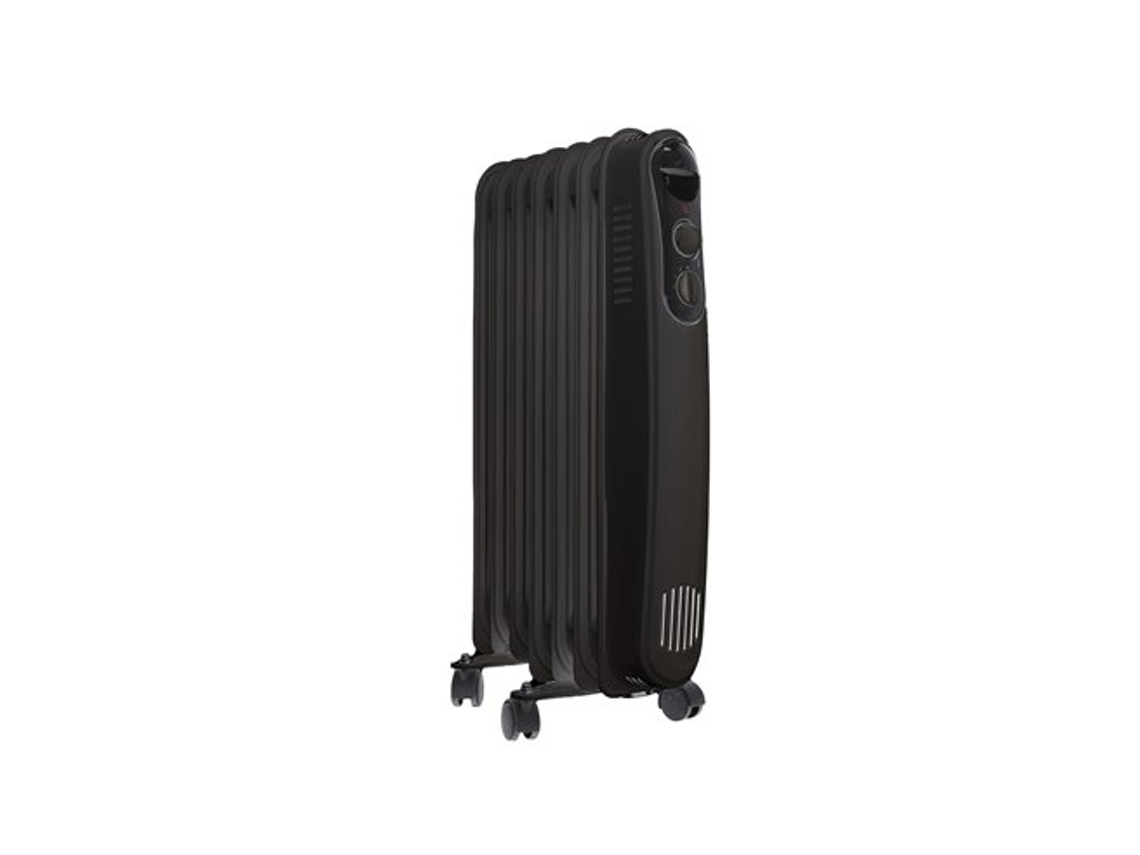 Radiador de aceite Kuken 2000w de 9 elementos, color negro