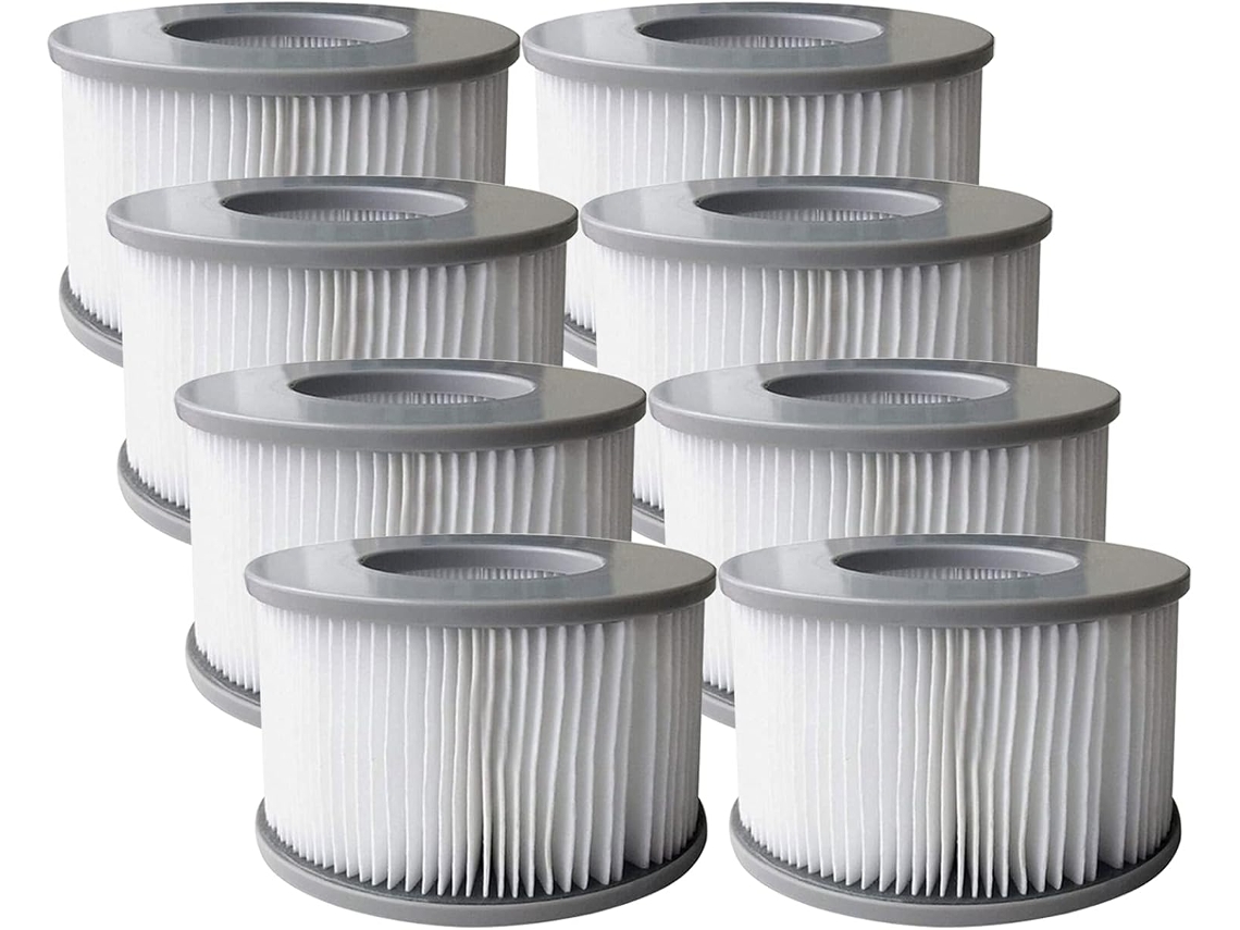 Pacote com 8 Cartuchos de Filtro Reposição para Piscina Inflável Mspa 