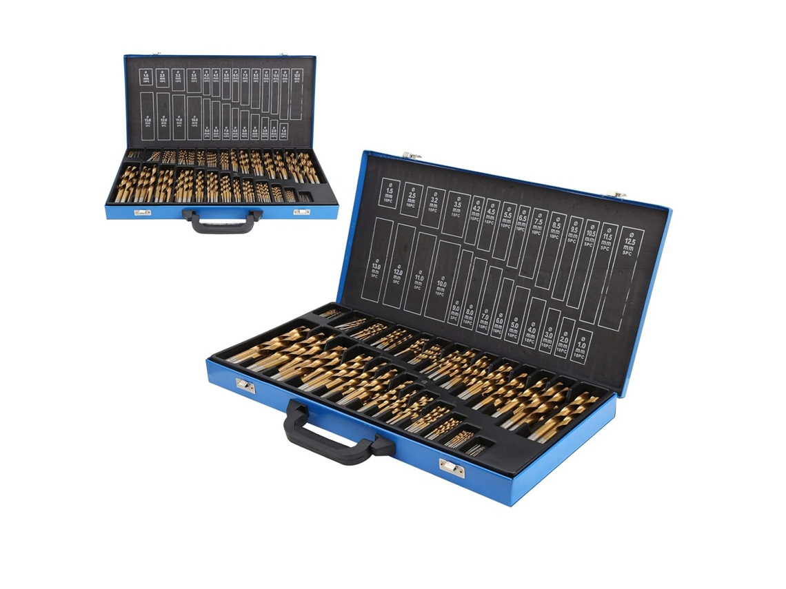 Juego De 230 Brocas De Aluminio Los Drillbros De Precisión Hss Para Hierro Y Madera