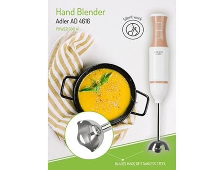 Adler Ad 4616 Batidora Varita Mágica 500 W Blanco Acero Inoxidable