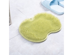Alfombrilla Exfoliante Para Pies Con Ventosas Y Gancho, Plegable, Alfombrilla Masajeadora Exfoliante De Tpr, Verde