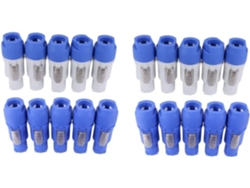 20 Unidades De Conector Macho Powercon De 3 Pines Nac3fcb Con Enchufe Superior