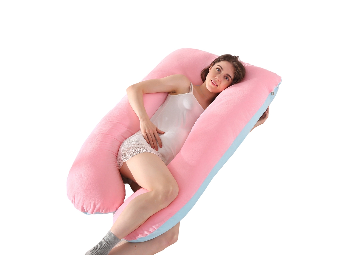 Almohada Para Embarazadas, Almohada En U Desmontable Y Lavable, Gran Cojín De Espalda